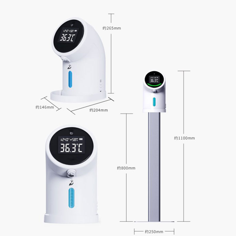 Auto Dispenser Hand Sanitizer na May Wrist IR Thermometer